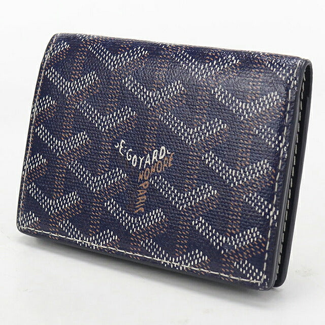 中古 ゴヤール 名刺入れ ユニセックス ブランド GOYARD マルゼルブ ネイビー USDGO118477011