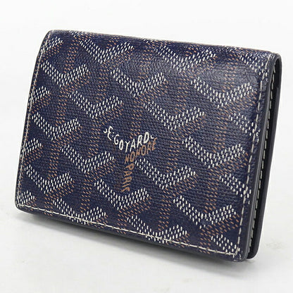 中古 ゴヤール 名刺入れ ユニセックス ブランド GOYARD マルゼルブ ネイビー USDGO118477011