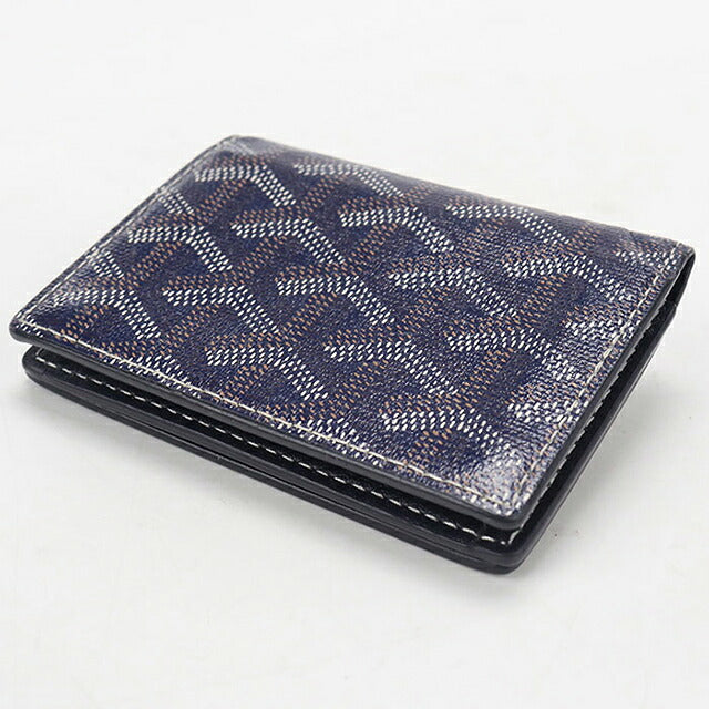 中古 ゴヤール 名刺入れ ユニセックス ブランド GOYARD マルゼルブ ネイビー USDGO118477011
