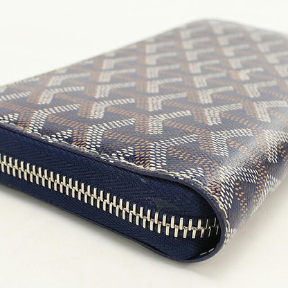 中古 ゴヤール 長財布ラウンドファスナー ユニセックス ブランド GOYARD  マティニョンGM ウォレット MATIG2GMLTY ネイビー USDGO120496011