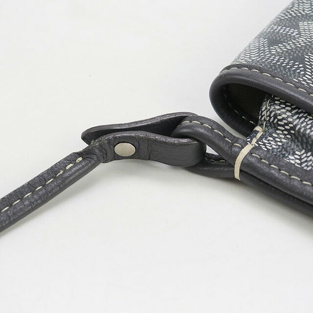 中古 ゴヤール ポーチウォレット ユニセックス ブランド GOYARD プリュメ ポーチウォレット グレー 財布 USDGO97562011