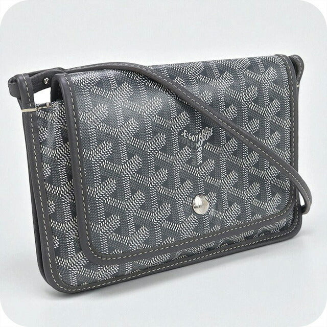 中古 ゴヤール ポーチウォレット ユニセックス ブランド GOYARD プリュメ ポーチウォレット グレー 財布 USDGO97562011