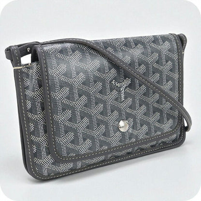 中古 ゴヤール ポーチウォレット ユニセックス ブランド GOYARD プリュメ ポーチウォレット グレー 財布 USDGO97562011