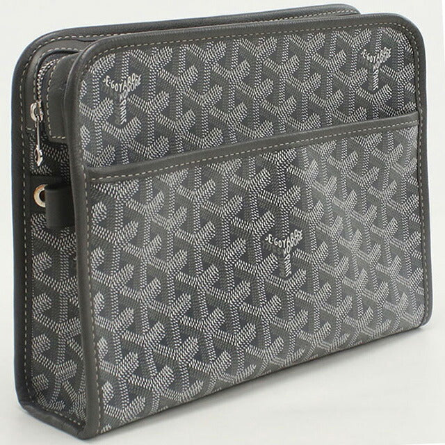 中古 ゴヤール クラッチバッグ メンズ ブランド GOYARD グレー バッグ