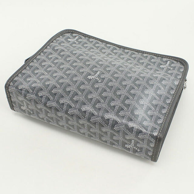 中古 ゴヤール クラッチバッグ メンズ ブランド GOYARD グレー バッグ