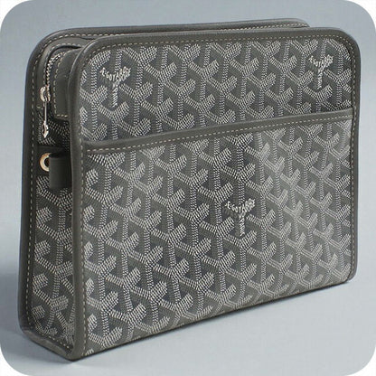 二手 Goyard 手拿包 男士品牌 GOYARD 灰色包 USDGO98353011