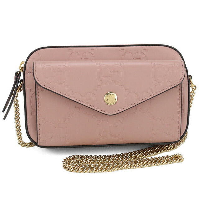 中古 グッチ 斜め掛け ショルダーバッグ レディース ブランド GUCCI ジャンボGG チェーンショルダーバッグ レザー 781554 ピンク バッグ USDGU100204011