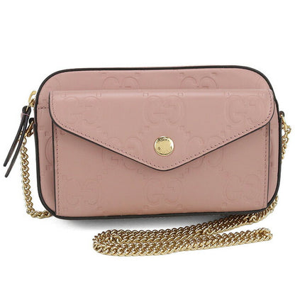 中古 グッチ 斜め掛け ショルダーバッグ レディース ブランド GUCCI ジャンボGG チェーンショルダーバッグ レザー 781554 ピンク バッグ USDGU100204011