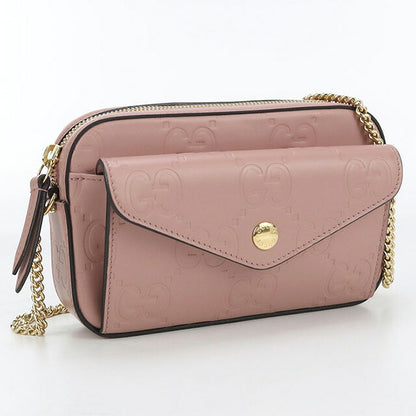 中古 グッチ 斜め掛け ショルダーバッグ レディース ブランド GUCCI ジャンボGG チェーンショルダーバッグ レザー 781554 ピンク バッグ USDGU100204011