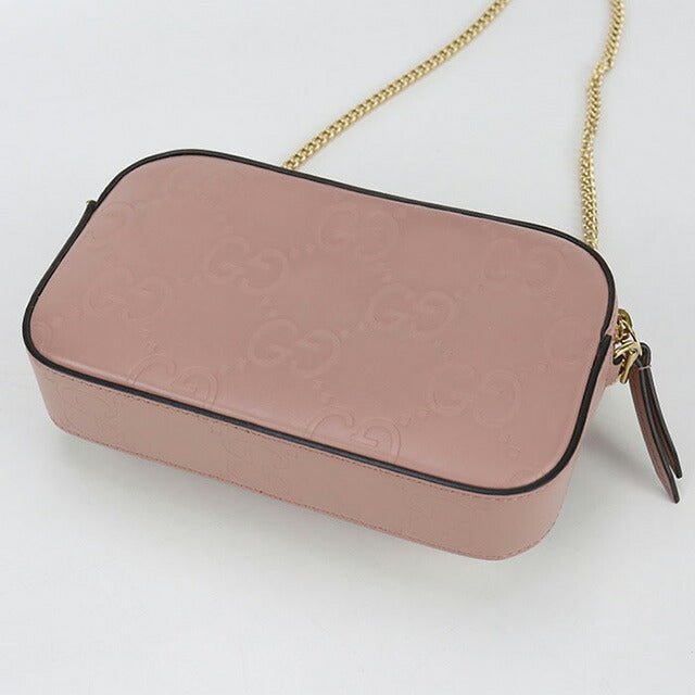 中古 グッチ 斜め掛け ショルダーバッグ レディース ブランド GUCCI ジャンボGG チェーンショルダーバッグ レザー 781554 ピンク バッグ USDGU100204011