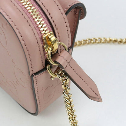 中古 グッチ 斜め掛け ショルダーバッグ レディース ブランド GUCCI ジャンボGG チェーンショルダーバッグ レザー 781554 ピンク バッグ USDGU100204011