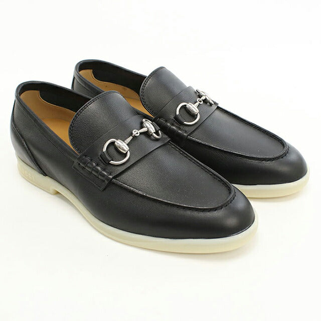中古 グッチ ローファー メンズ ブランド GUCCI ホースビット ビット ローファー レザー 782672 ブラック シューズ USDGU100464011