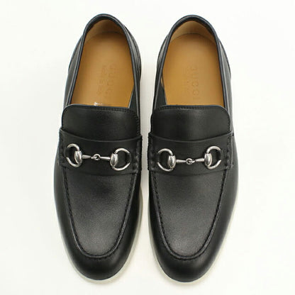 中古 グッチ ローファー メンズ ブランド GUCCI ホースビット ビット ローファー レザー 782672 ブラック シューズ USDGU100464011