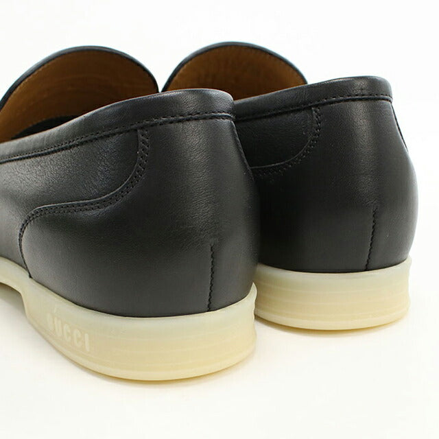 中古 グッチ ローファー メンズ ブランド GUCCI ホースビット ビット ローファー レザー 782672 ブラック シューズ USDGU100464011