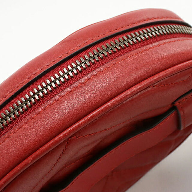 中古 グッチ ボディバッグ レディース ブランド GUCCI GGマーモント ベルトバッグ レザー 476434 レッド バッグ USDGU100483011