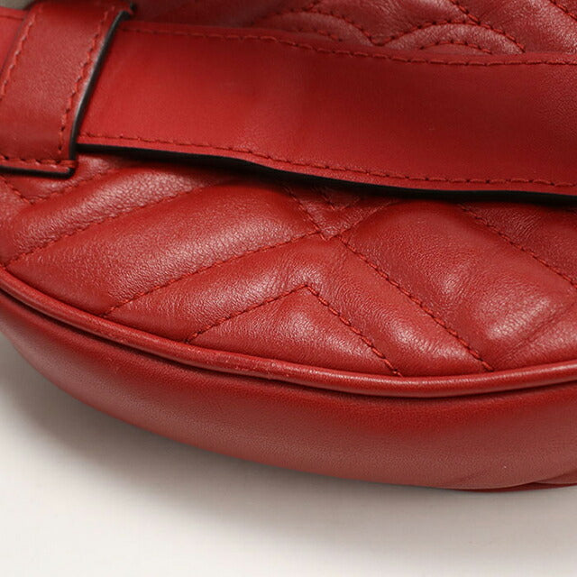 中古 グッチ ボディバッグ レディース ブランド GUCCI GGマーモント ベルトバッグ レザー 476434 レッド バッグ USDGU100483011