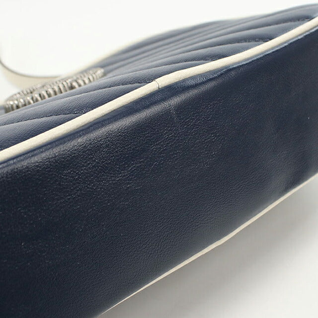 中古 グッチ 斜め掛け ショルダーバッグ レディース ブランド GUCCI GGマーモント スモール カメラバッグ レザー 447632 ネイビー バッグ USDGU101303011