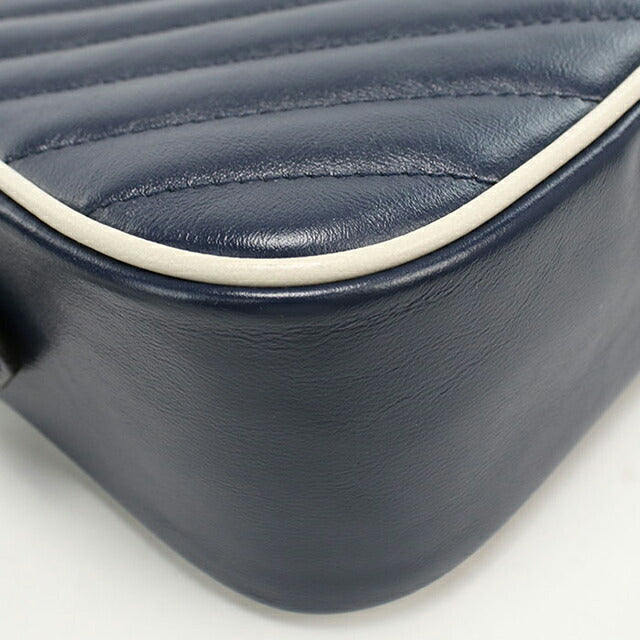 中古 グッチ 斜め掛け ショルダーバッグ レディース ブランド GUCCI GGマーモント スモール カメラバッグ レザー 447632 ネイビー バッグ USDGU101303011