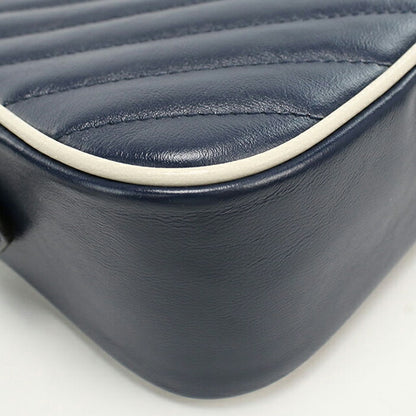 中古 グッチ 斜め掛け ショルダーバッグ レディース ブランド GUCCI GGマーモント スモール カメラバッグ レザー 447632 ネイビー バッグ USDGU101303011