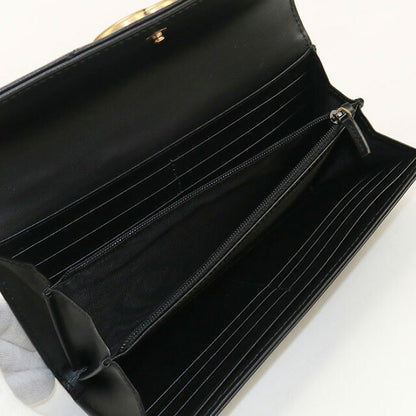 中古 グッチ 長財布二折 レディース ブランド GUCCI ダブルG コンチネンタルウォレット レザー 443436 ブラック 財布 USDGU102234011