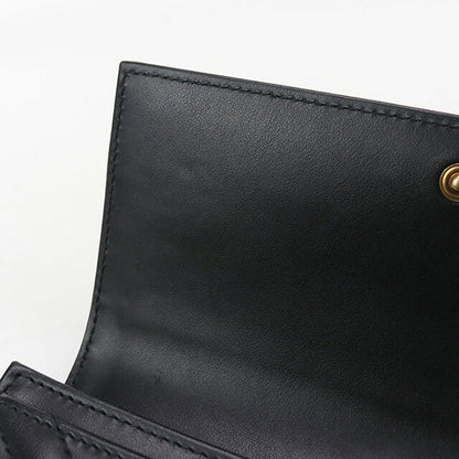 中古 グッチ 長財布二折 レディース ブランド GUCCI ダブルG コンチネンタルウォレット レザー 443436 ブラック 財布 USDGU102234011