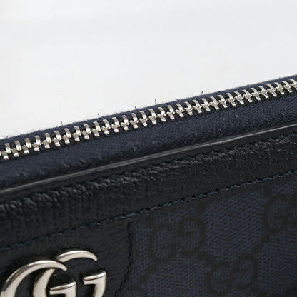 中古 グッチ 長財布ラウンドファスナー メンズ ブランド GUCCI オフィディア ジップアラウンドウォレット 706844 ネイビー 財布 USDGU102678011