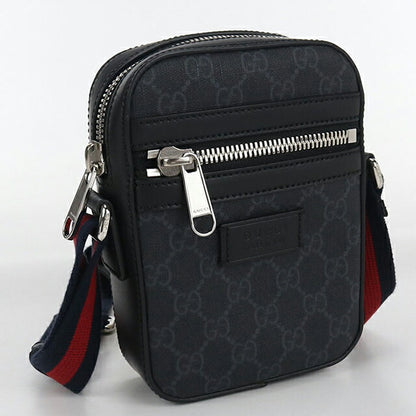 中古 グッチ ショルダーバッグ ユニセックス ブランド GUCCI GGスプリーム 598103 ブラック バッグ USDGU102842011