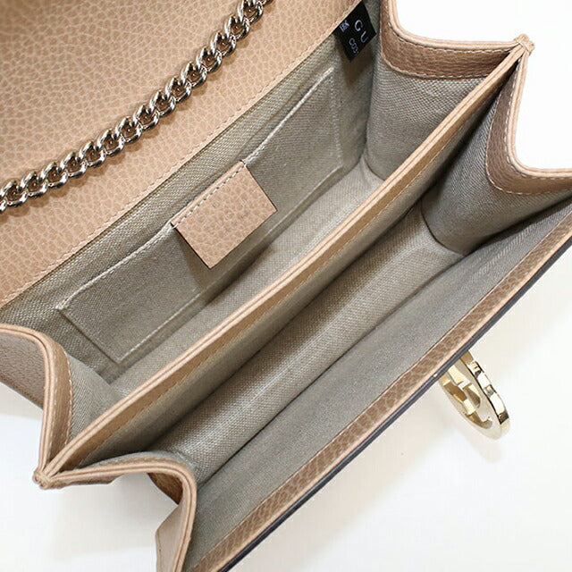 中古 グッチ ショルダーバッグ レディース ブランド GUCCI インターロッキングG チェーン レザー 510304 ベージュ バッグ USDGU102845011