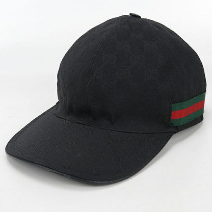 Used Gucci Cap Unisex Brand GUCCI GG Canvas Baseball Cap 200035 Black Hat USDGU103105011