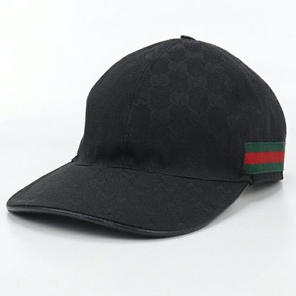 Used Gucci Cap Unisex Brand GUCCI GG Canvas Baseball Cap 200035 Black Hat USDGU103105011