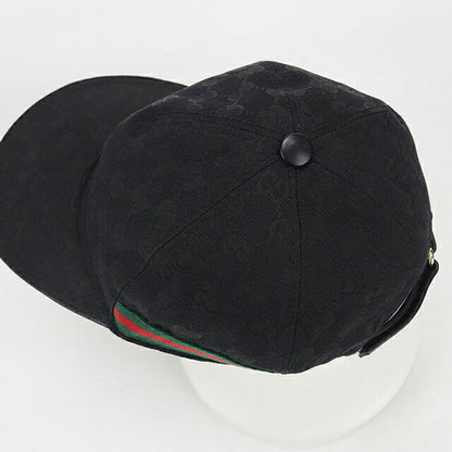 Used Gucci Cap Unisex Brand GUCCI GG Canvas Baseball Cap 200035 Black Hat USDGU103105011