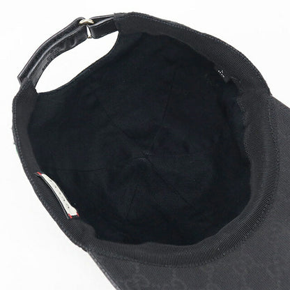 Used Gucci Cap Unisex Brand GUCCI GG Canvas Baseball Cap 200035 Black Hat USDGU103105011