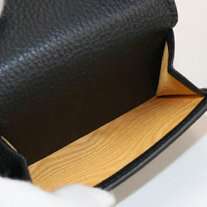 中古 グッチ 三つ折り財布 レディース ブランド GUCCI GUCCIロゴ ミニウォレット レザー 736151 ブラック 財布 USDGU103681011