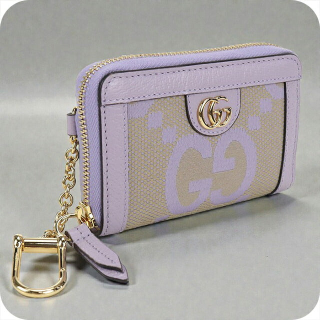 中古 グッチ キーリング付小銭入れ レディース ブランド GUCCI オフィディア ジャンボＧＧコインケース レザー 726503 パープル 財布 USDGU103683011