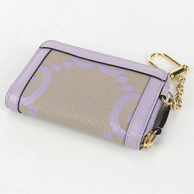 中古 グッチ キーリング付小銭入れ レディース ブランド GUCCI オフィディア ジャンボＧＧコインケース レザー 726503 パープル 財布 USDGU103683011