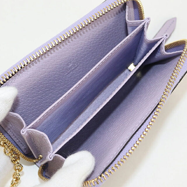 中古 グッチ キーリング付小銭入れ レディース ブランド GUCCI オフィディア ジャンボＧＧコインケース レザー 726503 パープル 財布 USDGU103683011