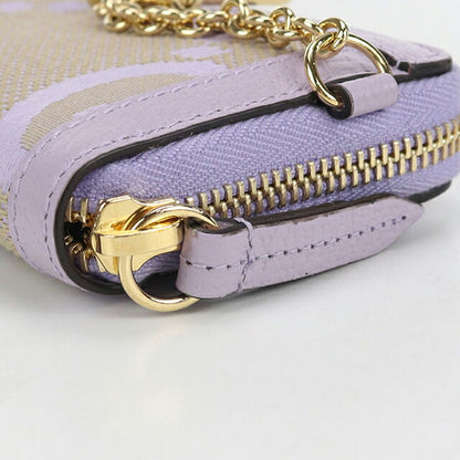 中古 グッチ キーリング付小銭入れ レディース ブランド GUCCI オフィディア ジャンボＧＧコインケース レザー 726503 パープル 財布 USDGU103683011