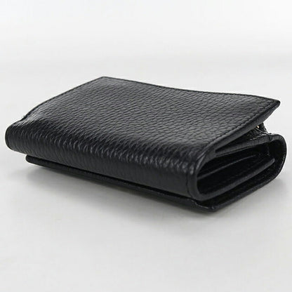 中古 グッチ 三つ折り財布 レディース ブランド GUCCI GGマーモント ミディアムウォレット レザー ブラック 財布 USDGU103684011