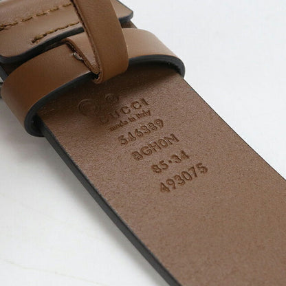 中古 グッチ ベルト メンズ ブランド GUCCI インターロッキングG レザー 546389 ブラウン USDGU103707011