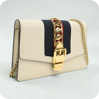 中古 グッチ ショルダーバッグ レディース ブランド GUCCI シルヴィ ミニチェーンショルダーバッグ レザー 494646 USDGU103955011