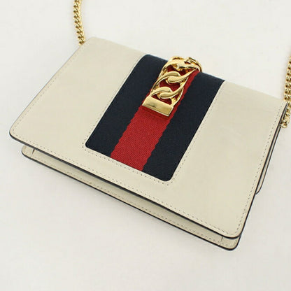 中古 グッチ ショルダーバッグ レディース ブランド GUCCI シルヴィ ミニチェーンショルダーバッグ レザー 494646 USDGU103955011