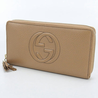 中古 グッチ 長財布ラウンドファスナー レディース ブランド GUCCI インターロッキングG ジップアラウンドウォレット レザー 598187 USDGU103990011