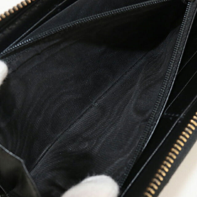 Used Gucci long wallet round zipper ladies brand GUCCI GG Marmont zip around wallet leather 443123 black wallet USDGU104140011