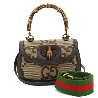 Used Gucci Handbag Ladies Brand GUCCI Bamboo 1947 Small Bag 2WAY 675797 Beige USDGU104219011