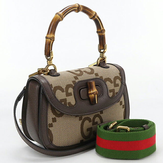 Used Gucci Handbag Ladies Brand GUCCI Bamboo 1947 Small Bag 2WAY 675797 Beige USDGU104219011