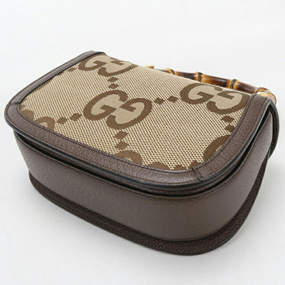 Used Gucci Handbag Ladies Brand GUCCI Bamboo 1947 Small Bag 2WAY 675797 Beige USDGU104219011