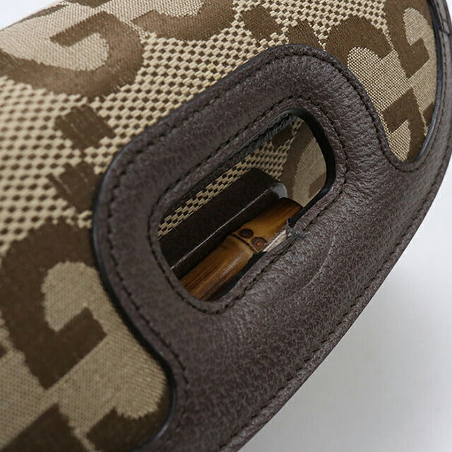 Used Gucci Handbag Ladies Brand GUCCI Bamboo 1947 Small Bag 2WAY 675797 Beige USDGU104219011