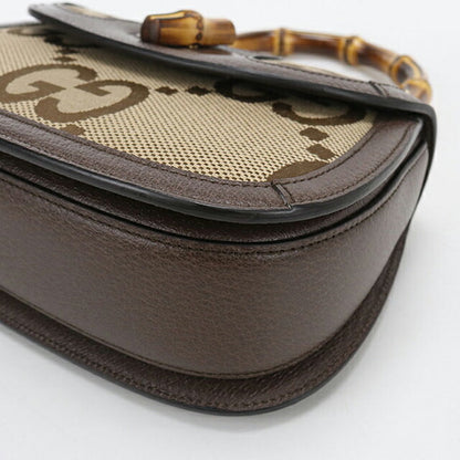 Used Gucci Handbag Ladies Brand GUCCI Bamboo 1947 Small Bag 2WAY 675797 Beige USDGU104219011