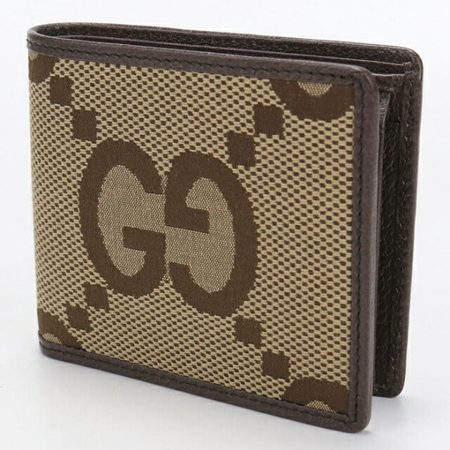中古 グッチ 二つ折り財布 二折財布 メンズ ブランド GUCCI GGジャンボ