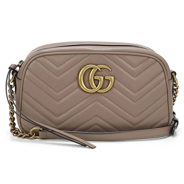 二手 Gucci 斜挎单肩包 女士品牌 GUCCI GG Marmont 447632 米色 USDGU104304011